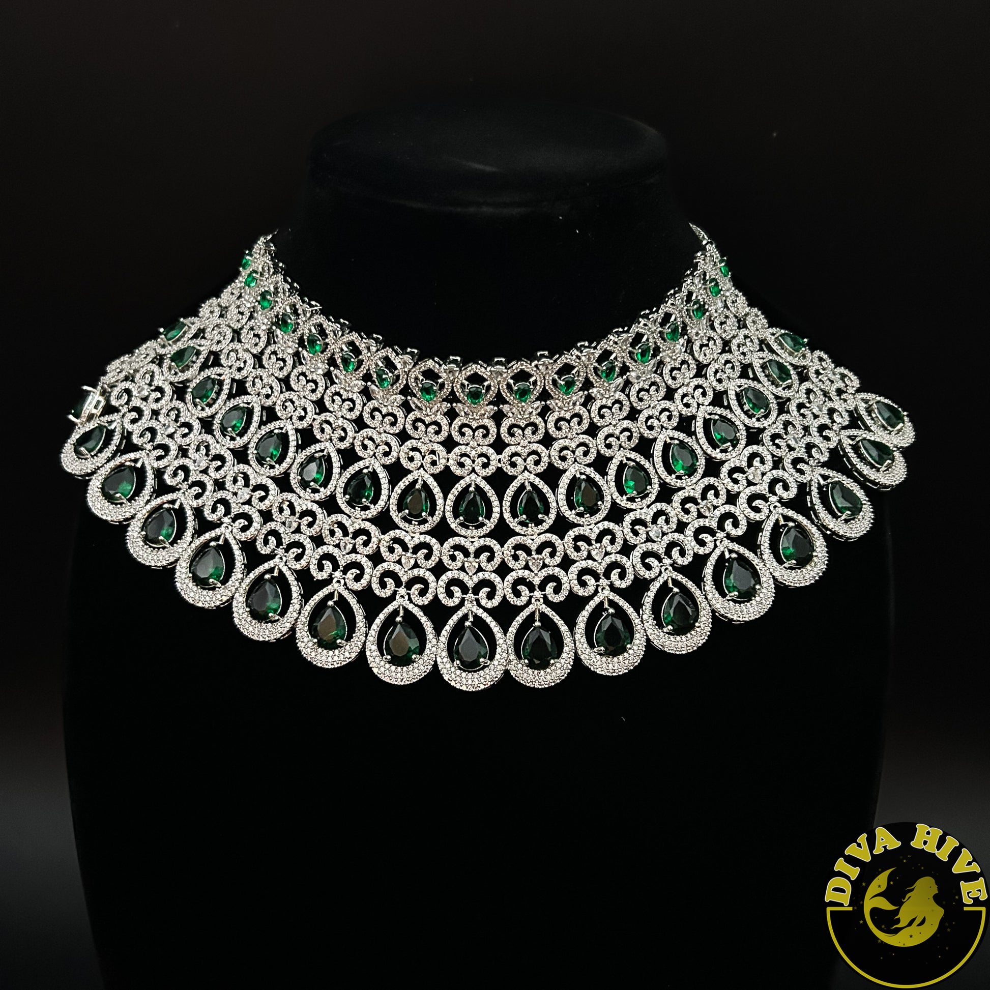 Sneh Bridal Choker - Necklace -Bridal, Diva Exclusive, featured, moissanite, Necklace - Divahive