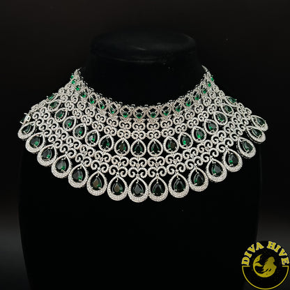 Sneh Bridal Choker - Necklace -Bridal, Diva Exclusive, featured, moissanite, Necklace - Divahive