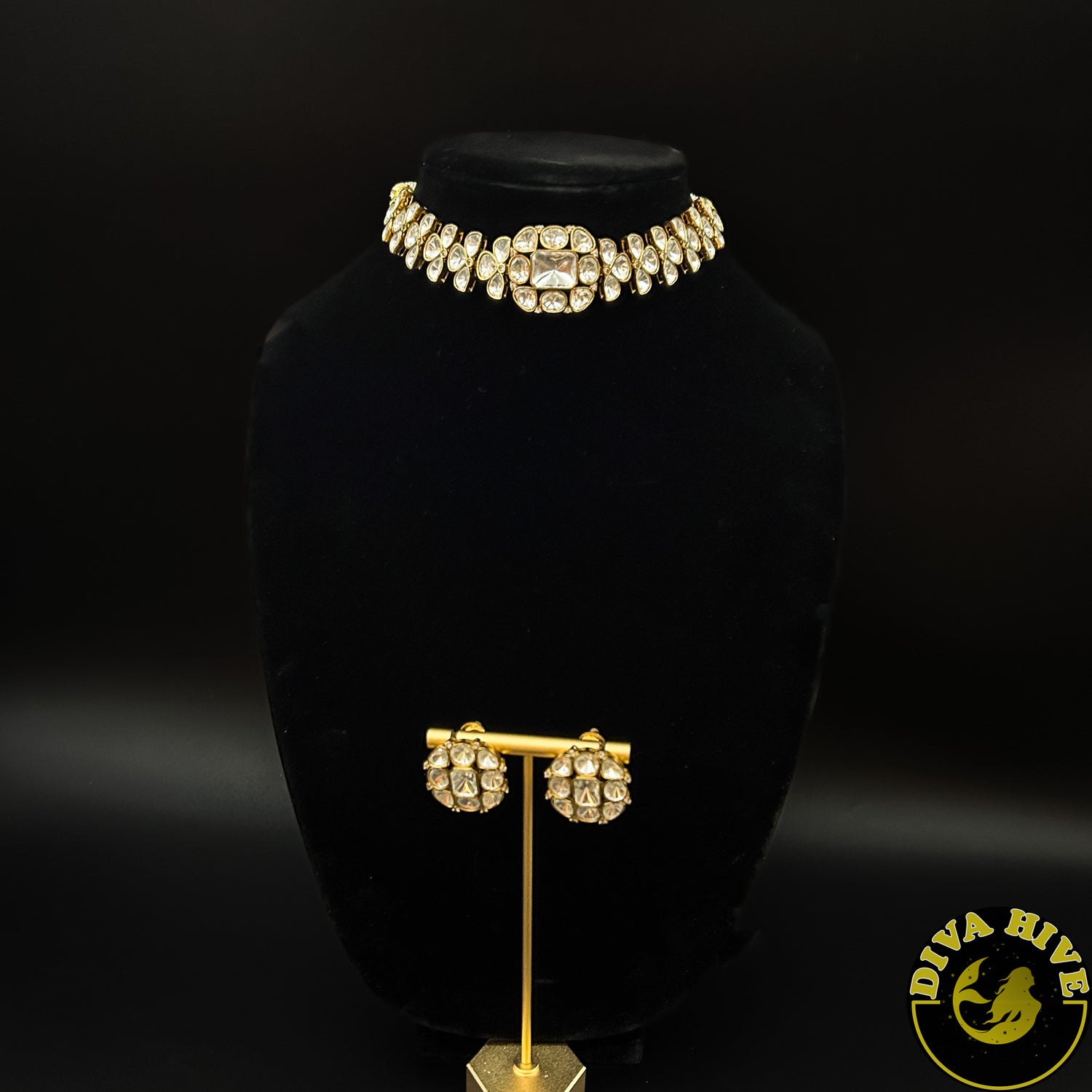 Dera Premium Moissanite Delicate Necklace - Necklace -Diva Exclusive, Kundan, moissanite, Necklace - Divahive