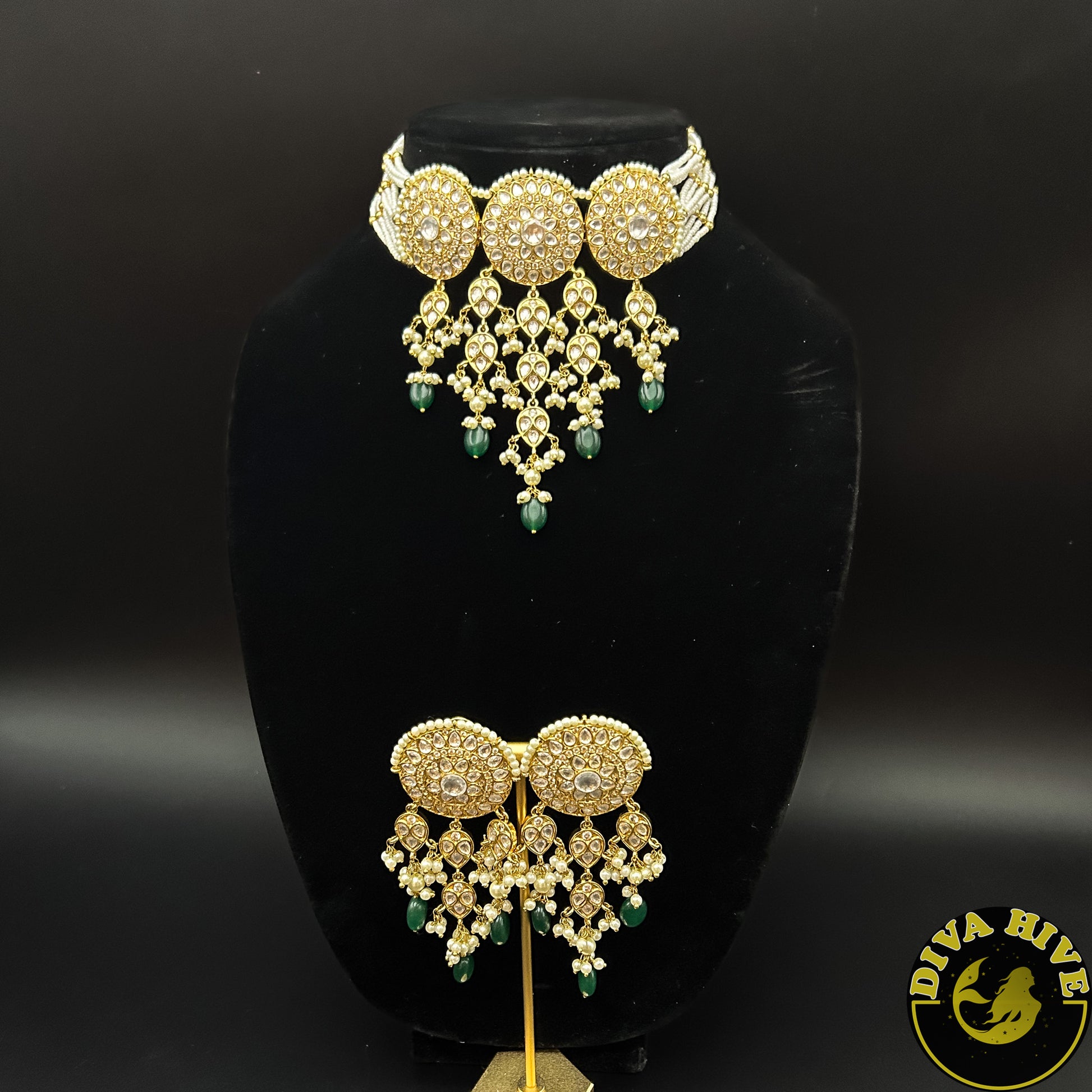 Moh Tyani Kundan Choker - Necklace -Choker, Kundan, Necklace - Divahive