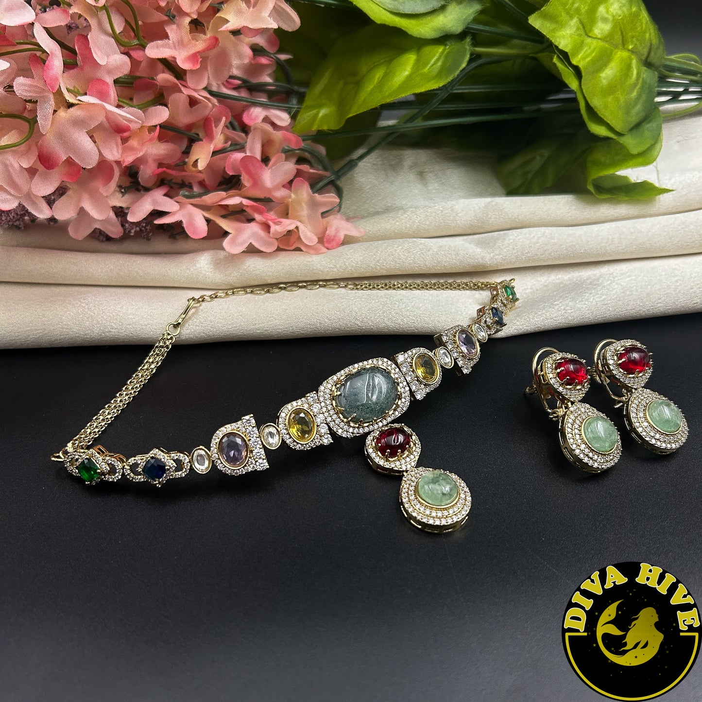 Maahi Sabyasachi Inspired Choker - Necklace -["Diva Exclusive","Doublet","featured","moissanite","Necklace"] - Divahive