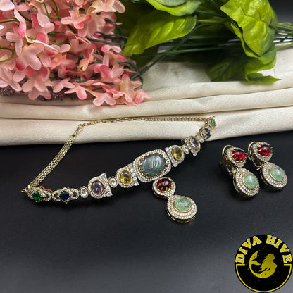 Maahi Sabyasachi Inspired Choker - Necklace -["Diva Exclusive","Doublet","featured","moissanite","Necklace"] - Divahive