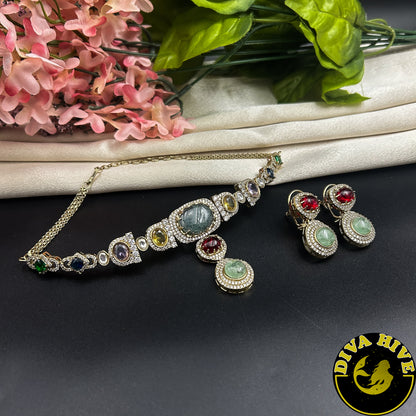Maahi Sabyasachi Inspired Choker - Necklace -["Diva Exclusive","Doublet","featured","moissanite","Necklace"] - Divahive