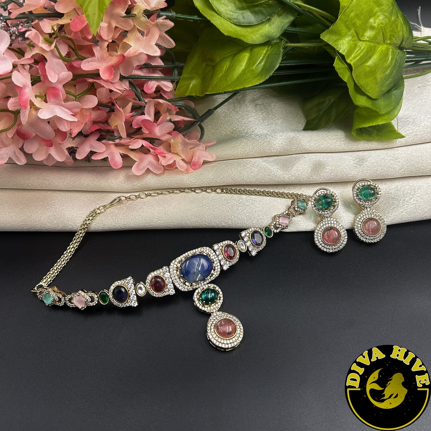 Maahi Sabyasachi Inspired Choker - Necklace -["Diva Exclusive","Doublet","featured","moissanite","Necklace"] - Divahive