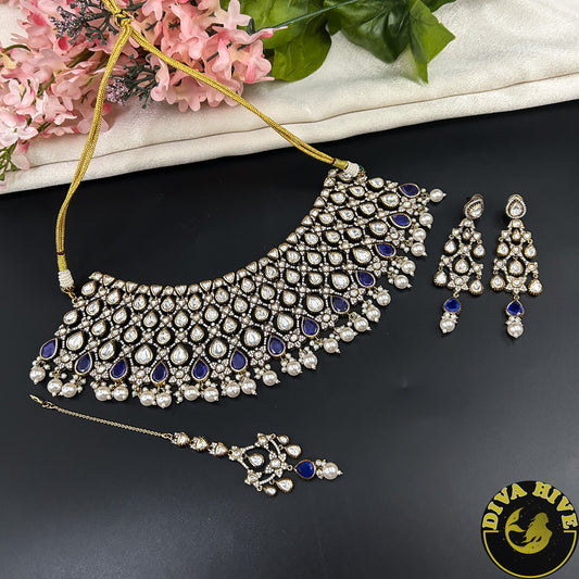 Aaranya Kundan Polki Bridal / Semi Bridal Choker Set