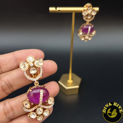 Sneh Moissanite Earring | Designer Earring | Exclusive Earring - Earring -Diva Exclusive, Earring, moissanite - Divahive