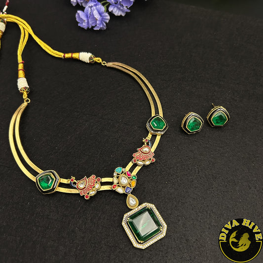 Samaira Hasli - Necklace -925Silver, Diva Exclusive, featured, Fusion, Necklace - Divahive