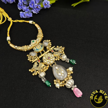 Samaira Hasuli Style Necklace - Necklace -925Silver, Diva Exclusive, featured, Fusion, Necklace - Divahive