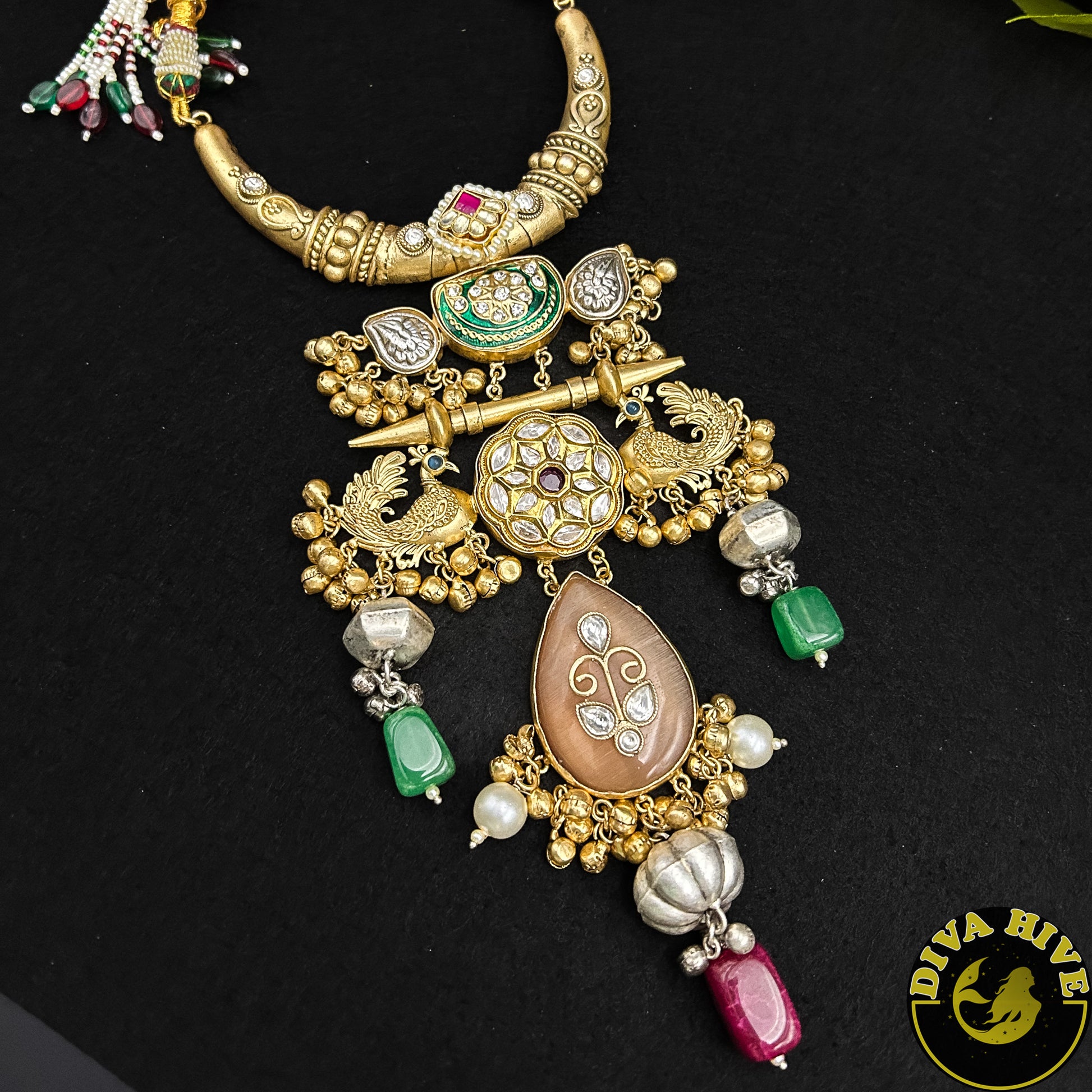 Samaira Hasuli Style Necklace - Necklace -925Silver, Diva Exclusive, featured, Fusion, Necklace - Divahive