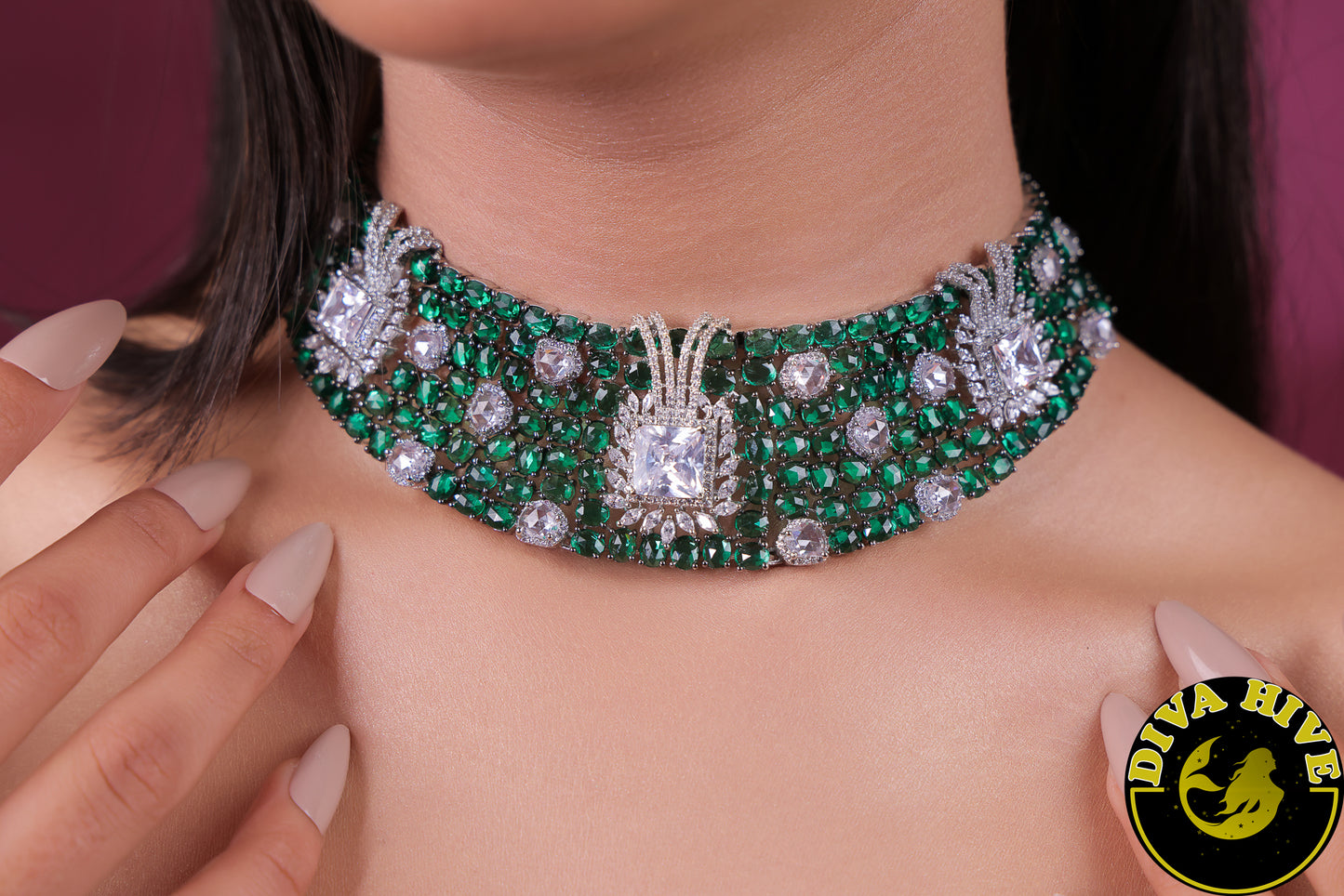 Zoya AD/CZ Designer Choker
