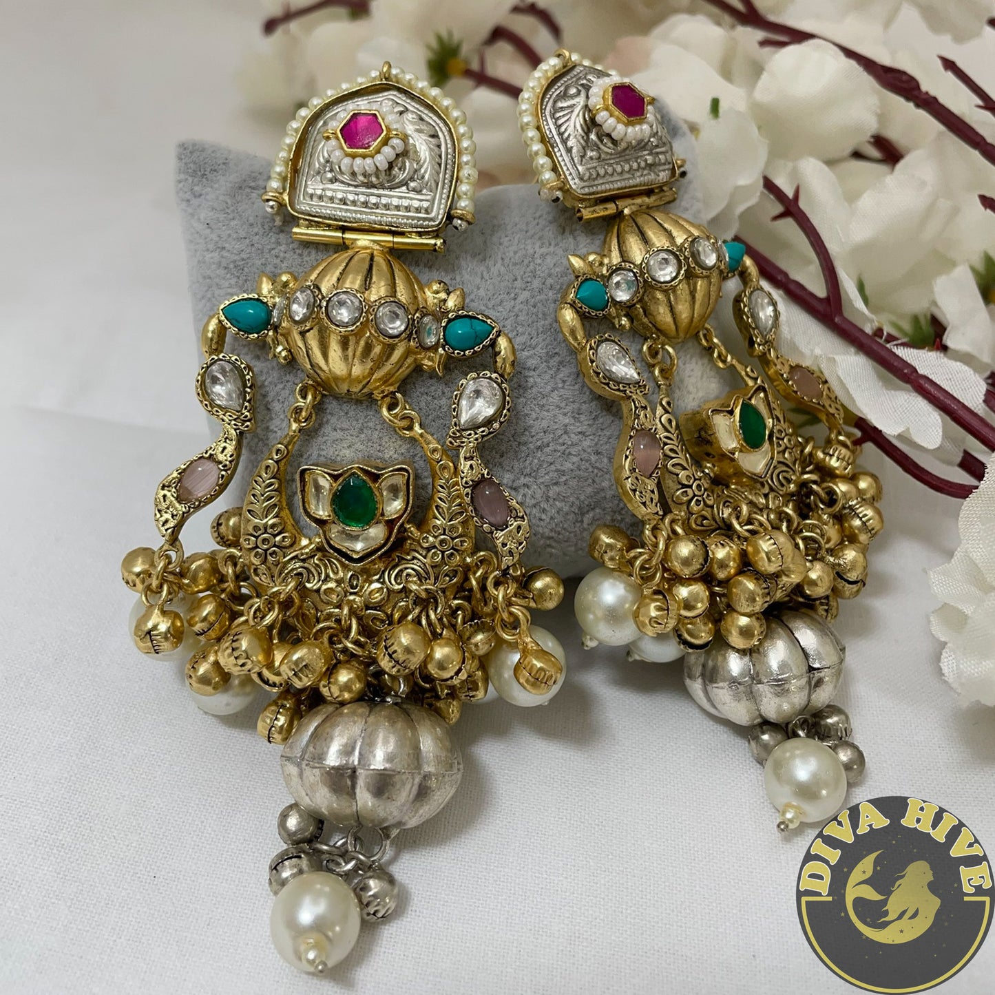 Mohini Statement Earring | Diva Exclusive Earring - Earring -925Silver, Diva Exclusive, Earing, Earring, Fusion, Silver - Divahive