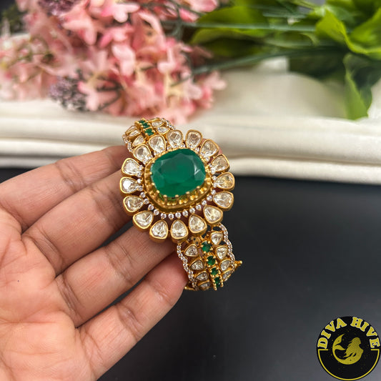 Sneh Moissanite Doublet Kada(Cuff)