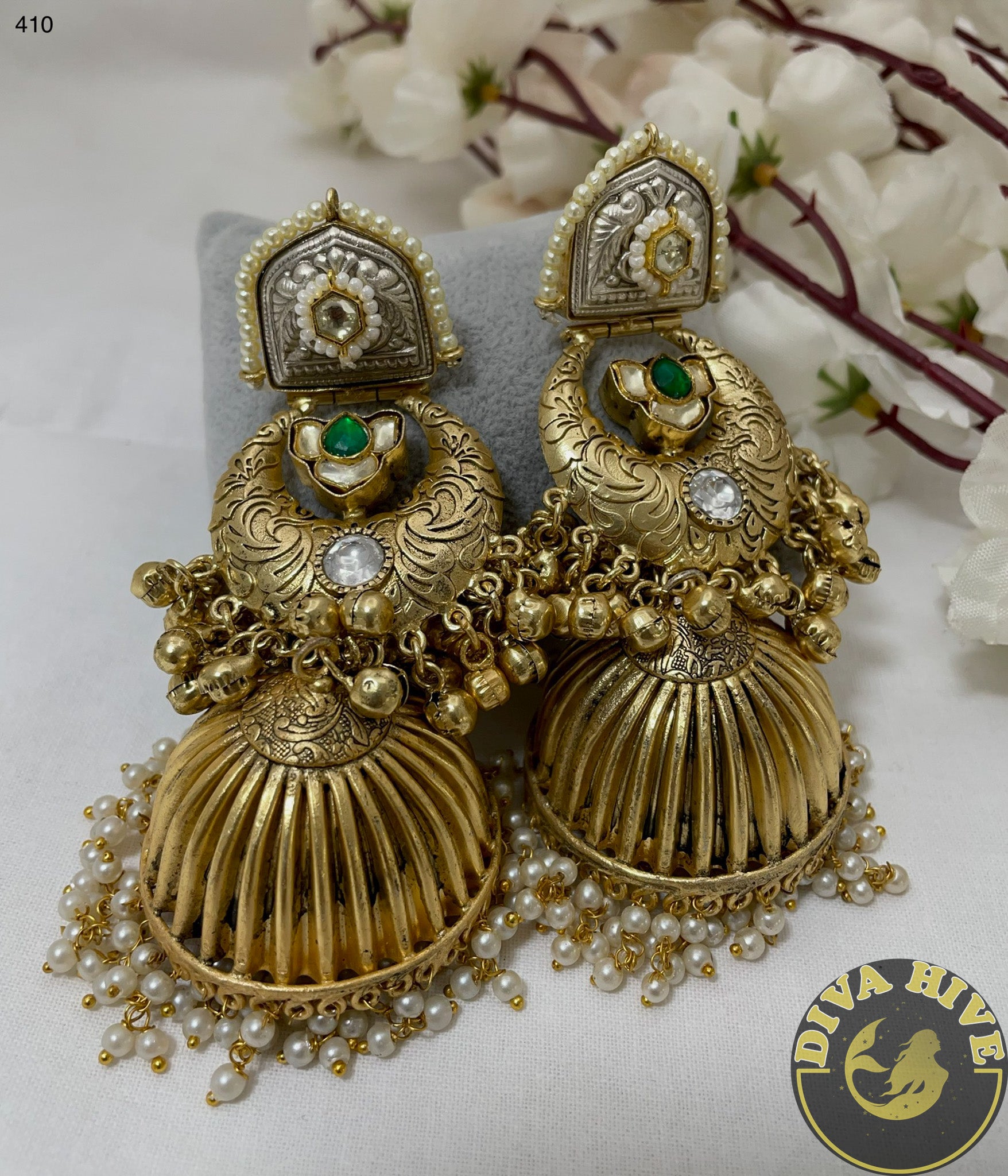 Craft Chaand Jhumka | Silver Jhumka | Diva Exclusive Earring - Earring -925Silver, Diva Exclusive, Earing, Earring, Fusion - Divahive