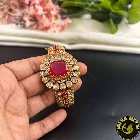 Sneh Moissanite Doublet Kada(Cuff)