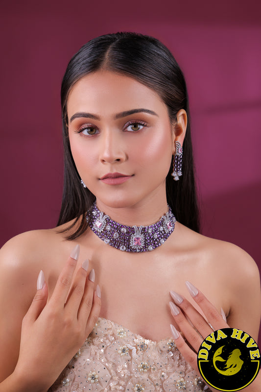 Zoya AD/CZ Designer Choker