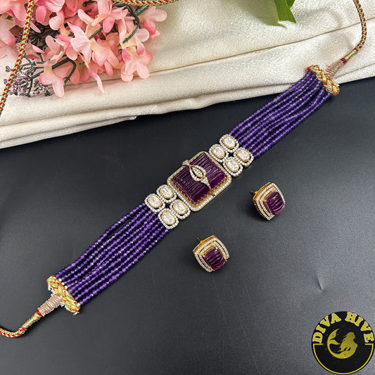 Veera Moissanite Choker Set