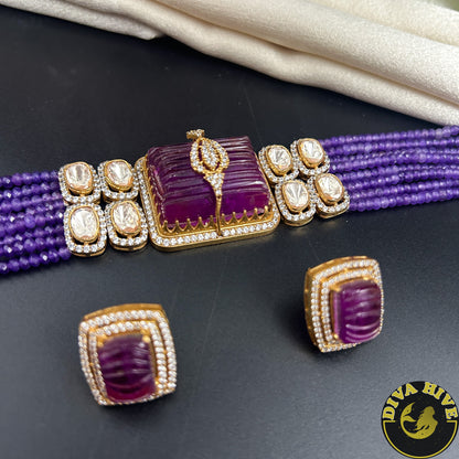 Veera Moissanite Choker Set