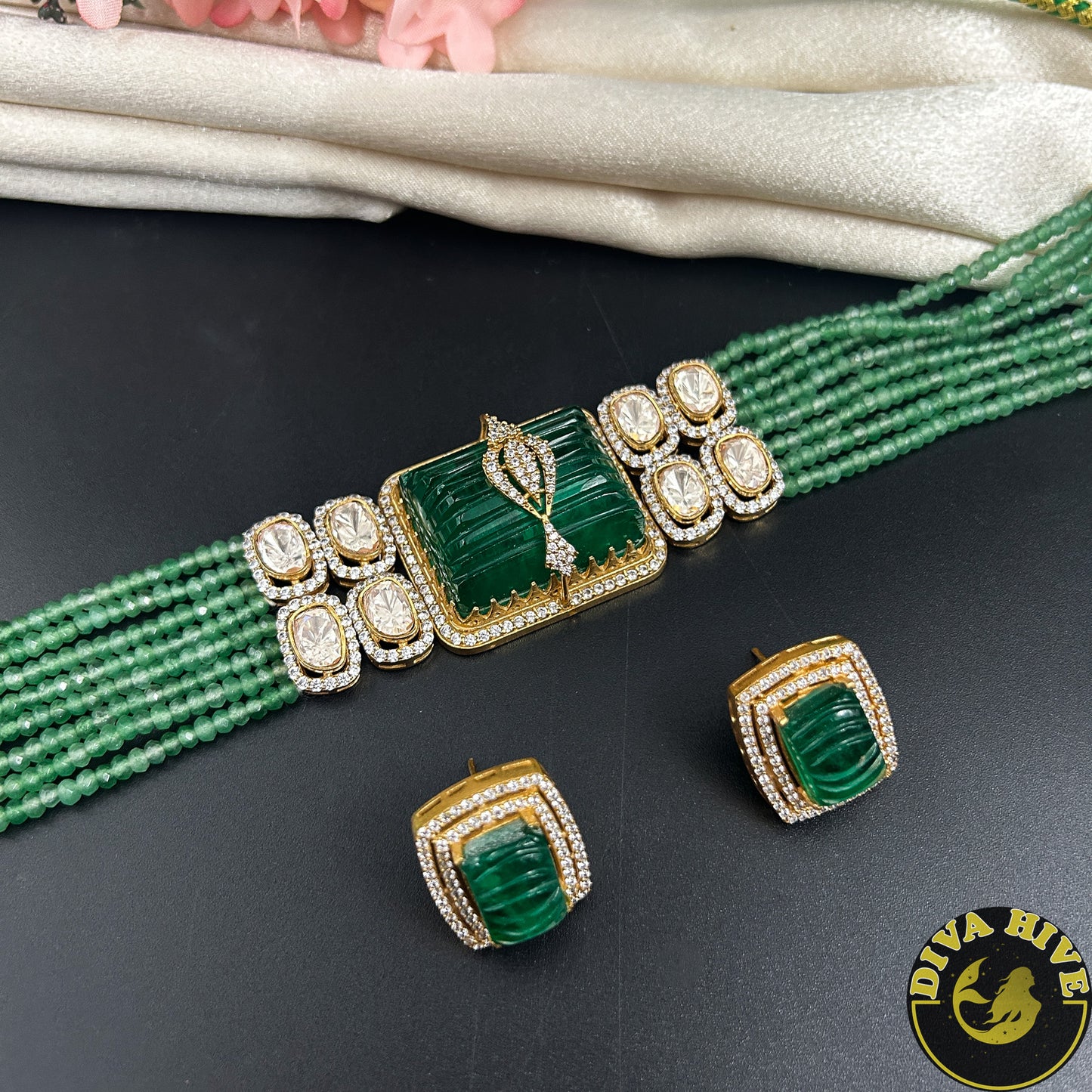 Veera Moissanite Choker Set