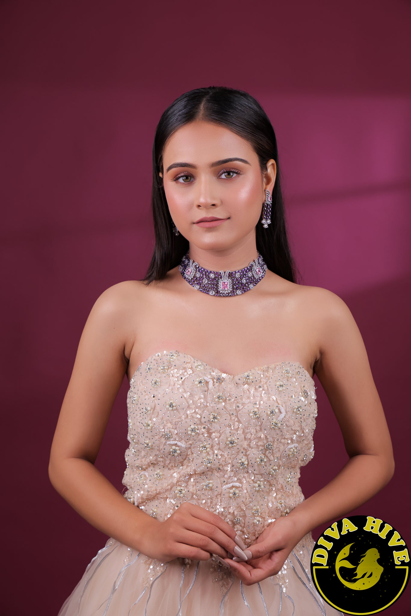 Zoya AD/CZ Designer Choker