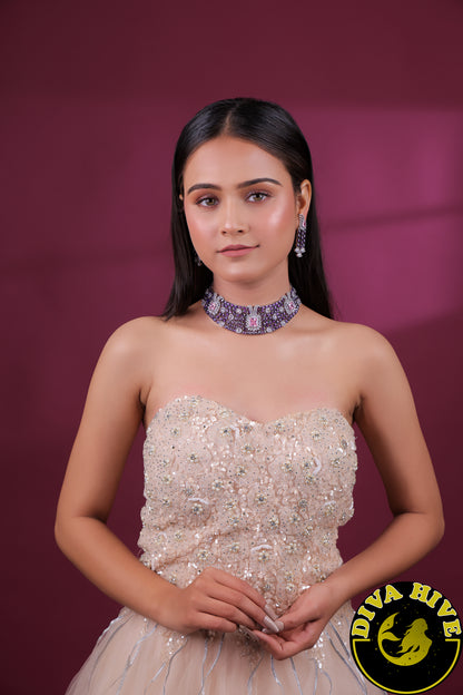 Zoya AD/CZ Designer Choker
