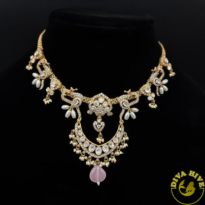 Mantra Choker - Necklace -Diva Exclusive, Doublet, featured, Kundan, moissanite, Necklace - Divahive