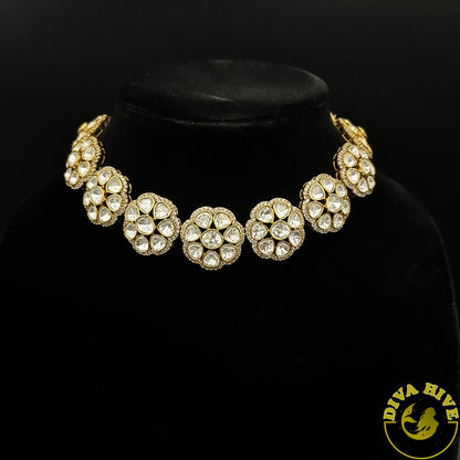 Premium Moissanite Delicate Necklace - Necklace -Diva Exclusive, Kundan, moissanite, Necklace - Divahive