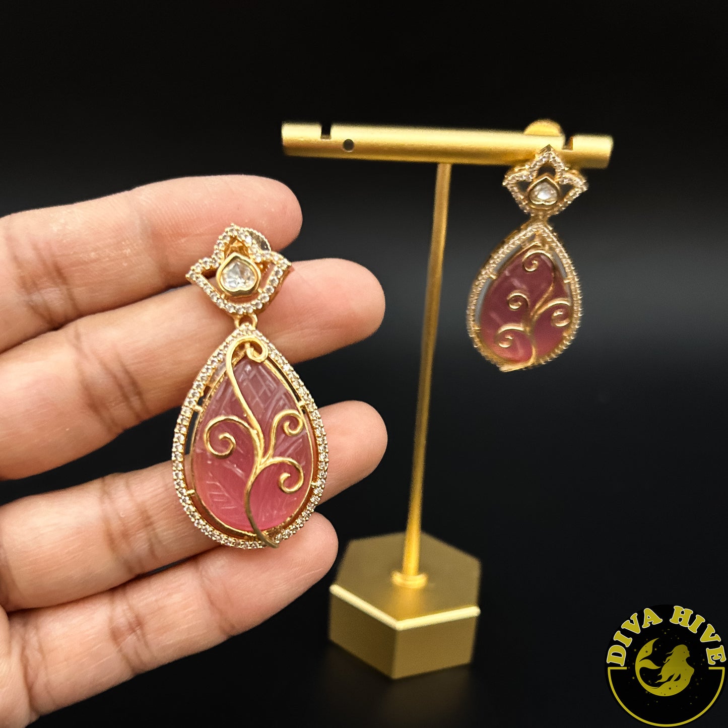 Sneh Artisan Earring | Designer Earring | Exclusive Earring - Earring -Diva Exclusive, Earring, moissanite - Divahive