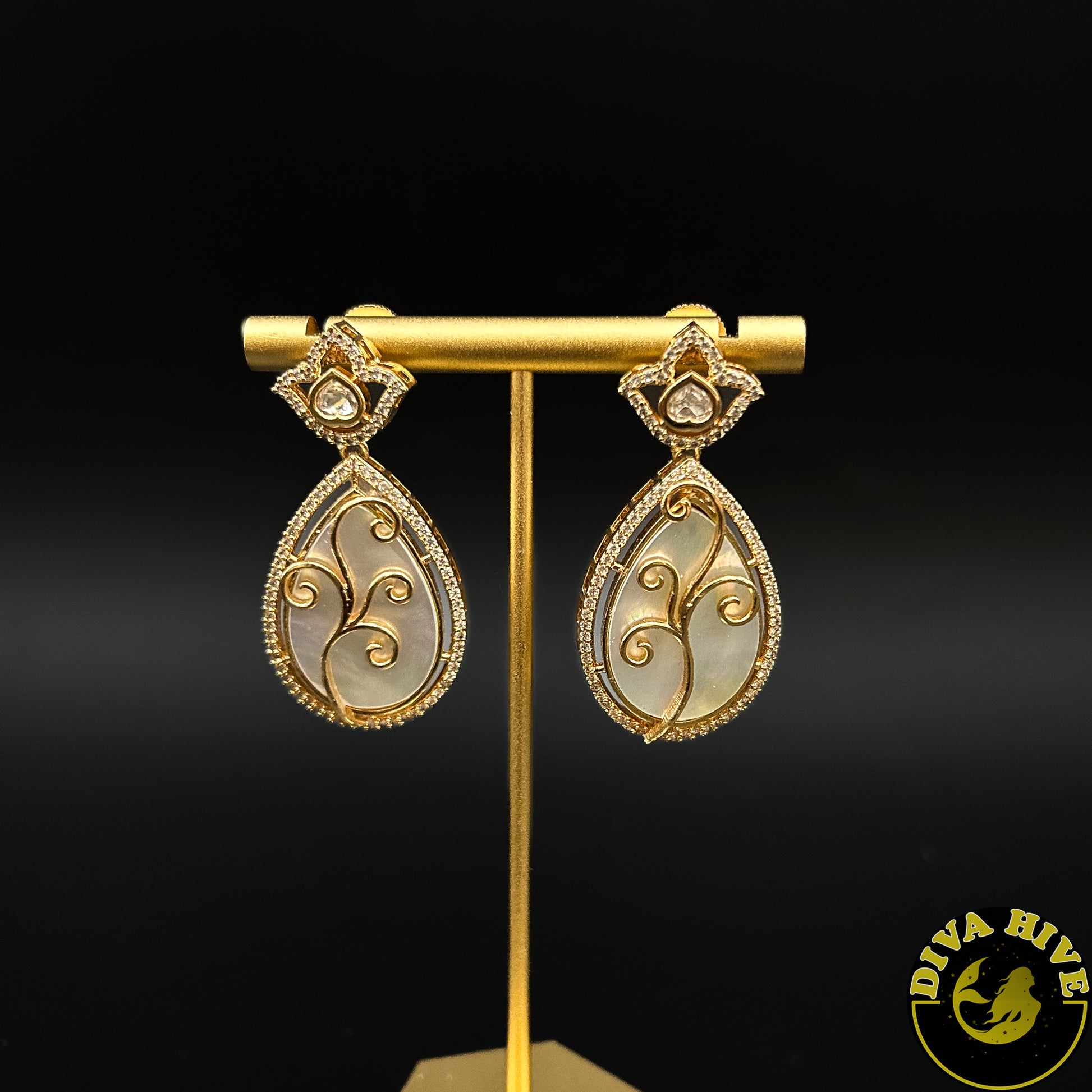 Sneh Artisan Earring | Designer Earring | Exclusive Earring - Earring -Diva Exclusive, Earring, moissanite - Divahive