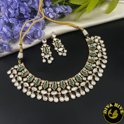 Sitara Kundan Necklace Set - Necklace -Diva Exclusive, Kundan, Necklace - Divahive