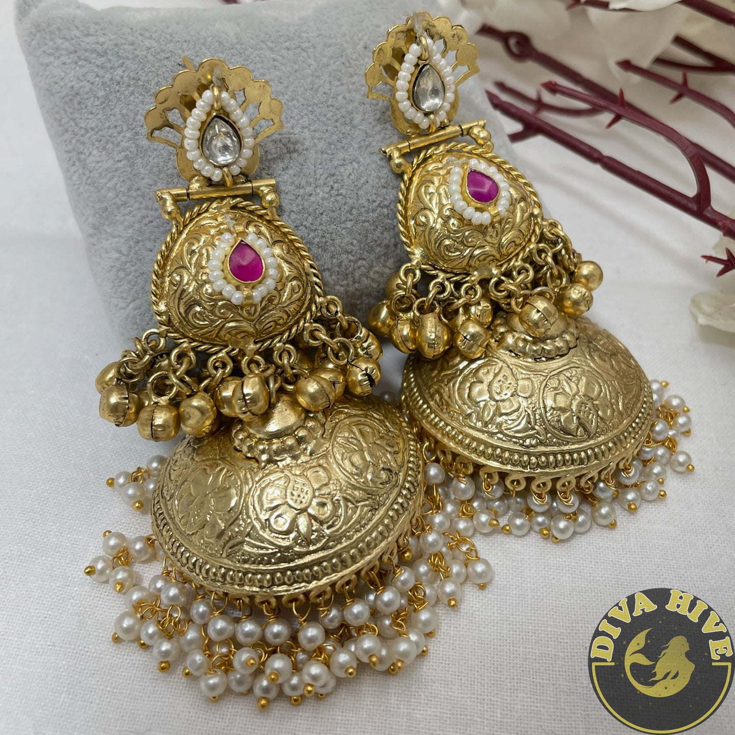 Tribal Jaali Jhumka | Silver Jhumka | Diva Exclusive Earring - Earring -925Silver, Diva Exclusive, Earing, Earring, Fusion - Divahive