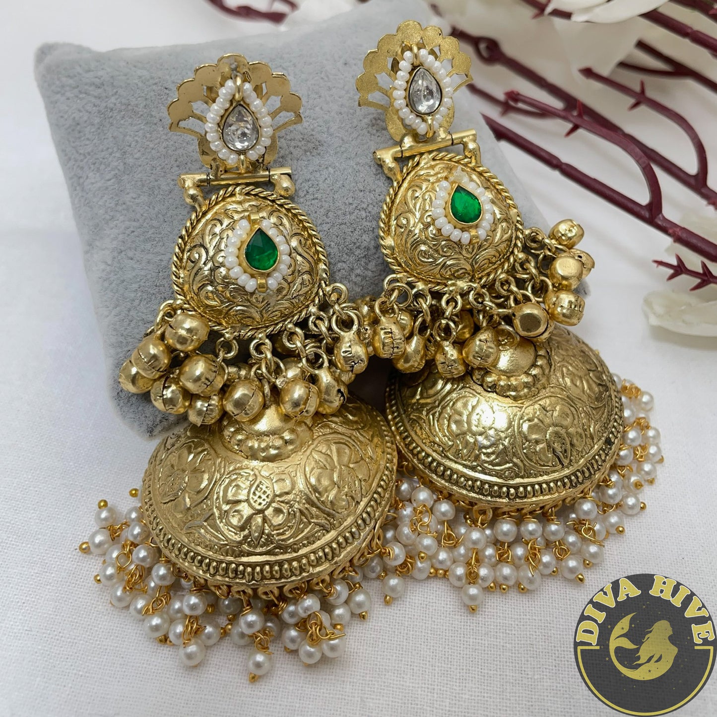 Tribal Jaali Jhumka | Silver Jhumka | Diva Exclusive Earring - Earring -925Silver, Diva Exclusive, Earing, Earring, Fusion - Divahive