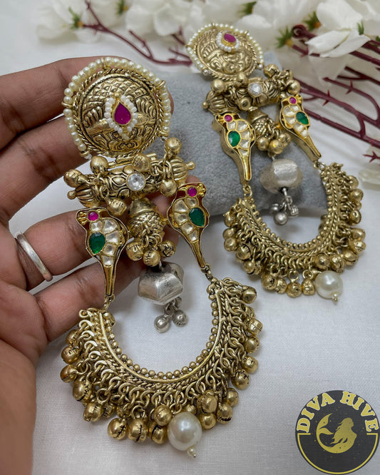 Silver Statement Earring | Tribal Earring | Diva Exclusive Earring | Peshawar Earring - Earring -925Silver, Diva Exclusive, Earing, Earring, Fusion - Divahive