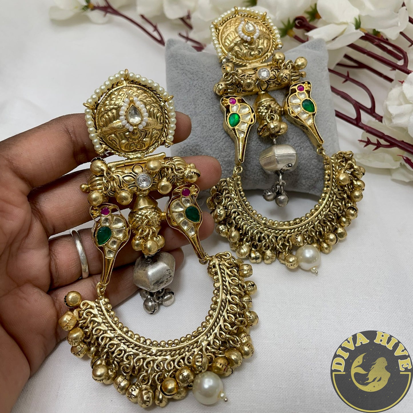 Silver Statement Earring | Tribal Earring | Diva Exclusive Earring | Peshawar Earring - Earring -925Silver, Diva Exclusive, Earing, Earring, Fusion - Divahive