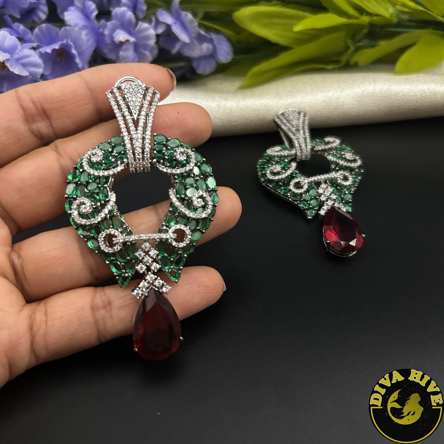 Ada AD/CZ Earring - Earring -["Earring","Kundan"] - Divahive