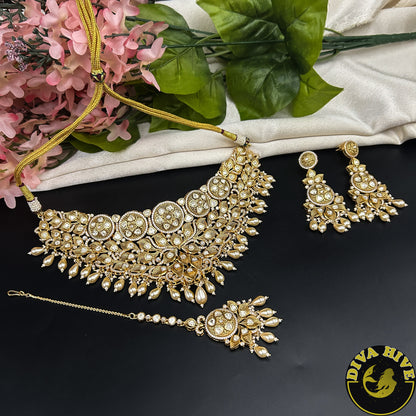 Riva 22K Gold Plated Moissanite Bridal | Semi Bridal Set