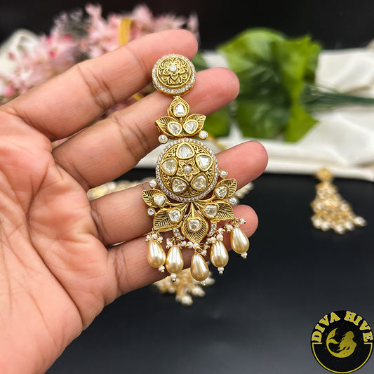 Riva 22K Gold Plated Moissanite Bridal | Semi Bridal Set
