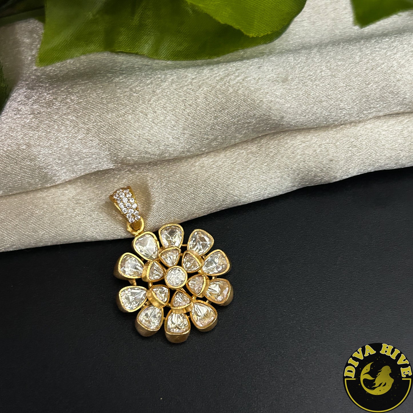 Aarohi 22K Gold Plated Pendant Set