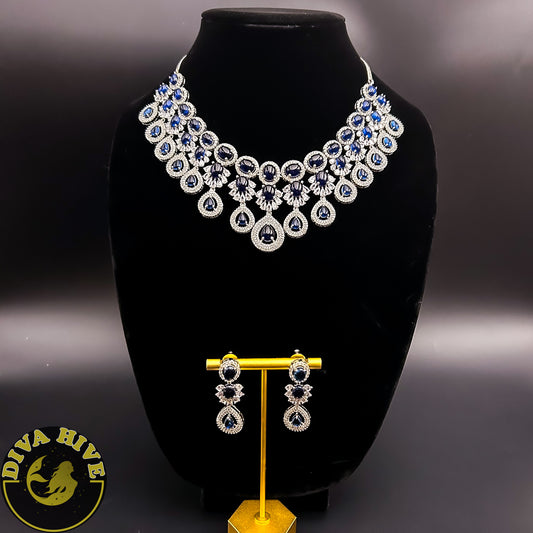 Qala AD/ CZ Necklace - Necklace -AD/CZ, Necklace - Divahive