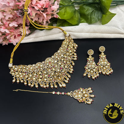 Riva 22K Gold Plated Moissanite Bridal | Semi Bridal Set