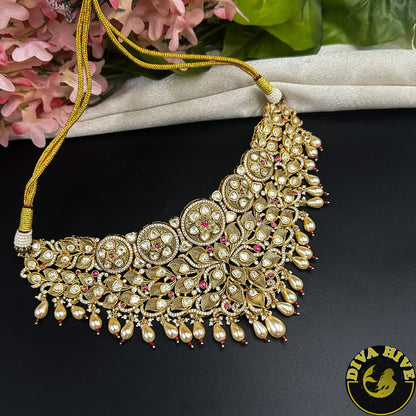 Riva 22K Gold Plated Moissanite Bridal | Semi Bridal Set