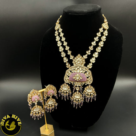 Premium Statement Two Layered Necklace - Necklace -Diva Exclusive, Figure, Kundan, Necklace - Divahive