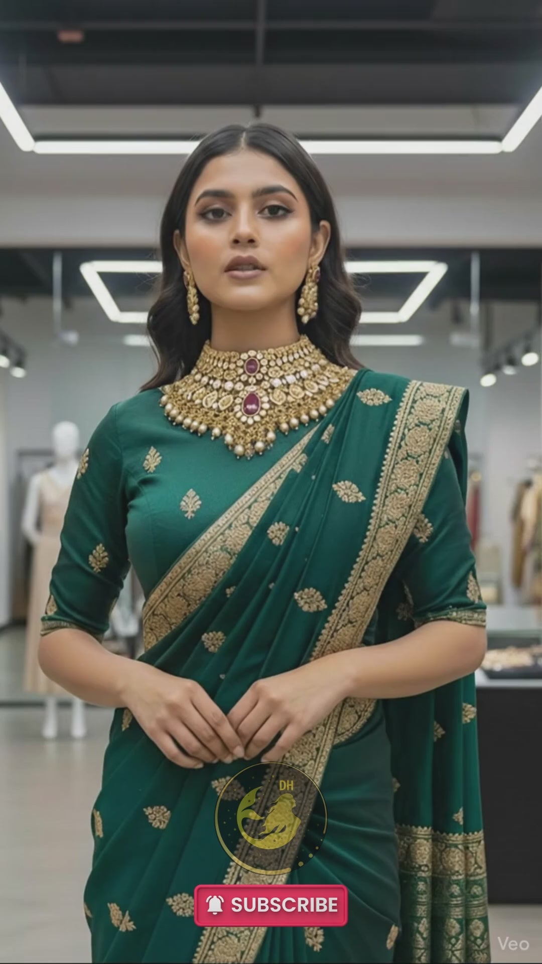 Haanya 22K Gold Plated Moissanite | Indian Jewelry Collection | DivaHive USA