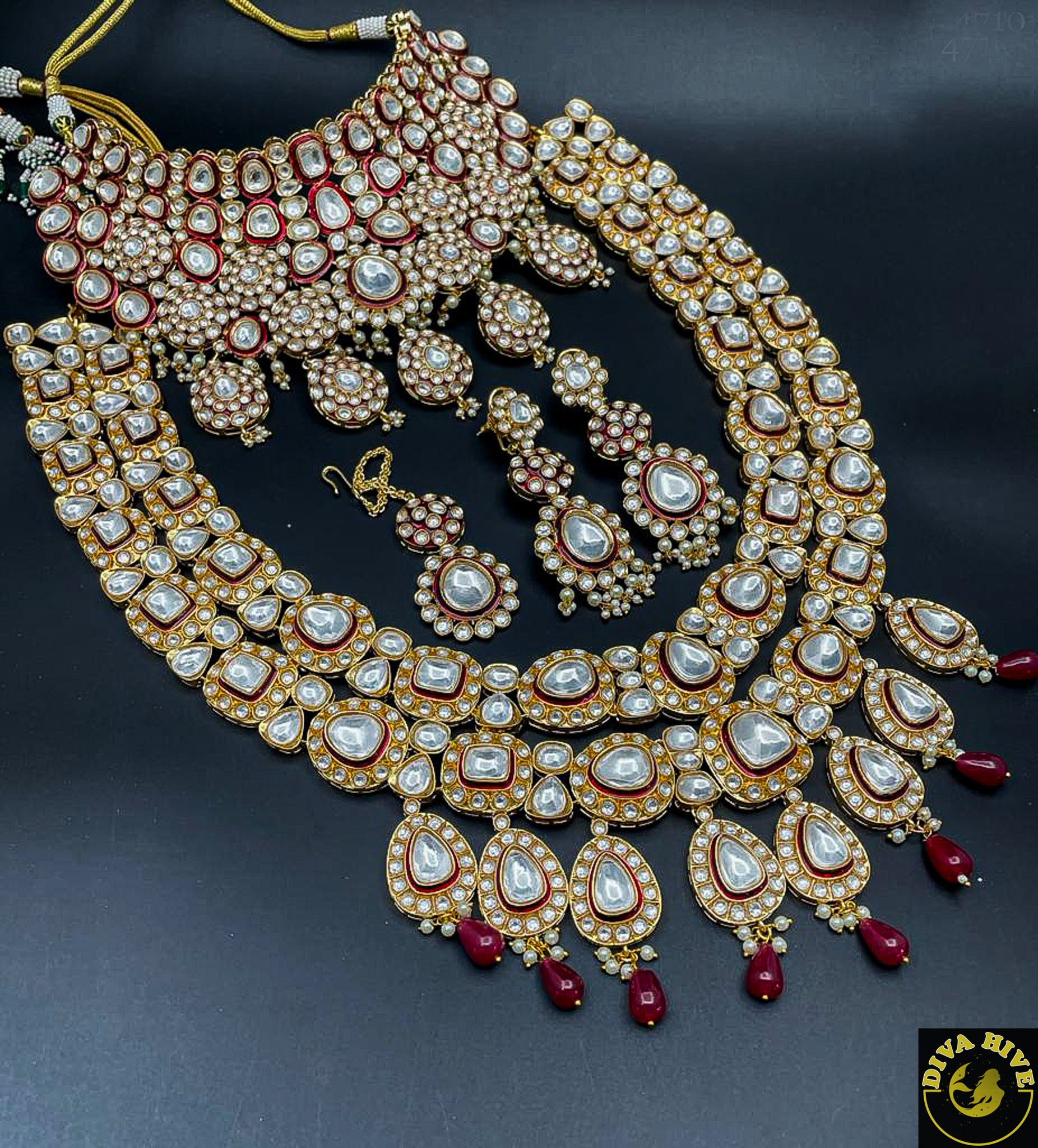 Statement Bridal Set - Necklace -Bridal, Choker, Kundan - Divahive