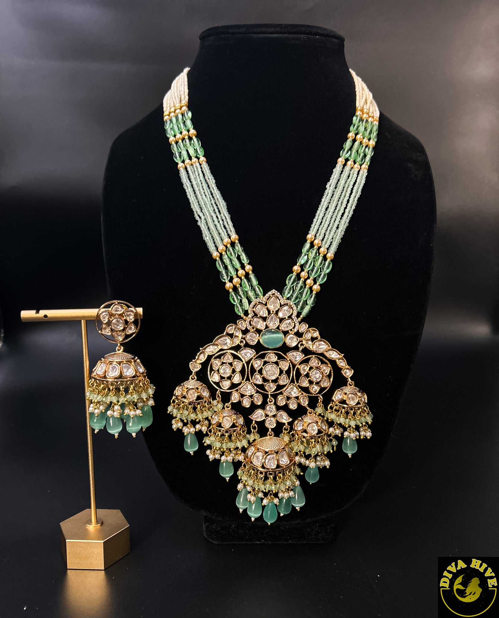 Premium Kundan Long Necklace - Necklace -Kundan, Necklace - Divahive