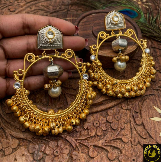 Gold Statement Hoop Earing - Earring -Earing, Earring - Divahive