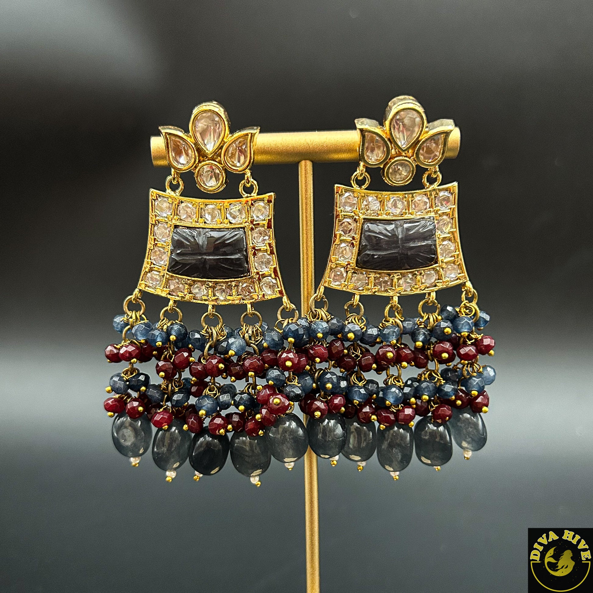 Kundan Earing - Earring -Earing, Earring, Kundan - Divahive