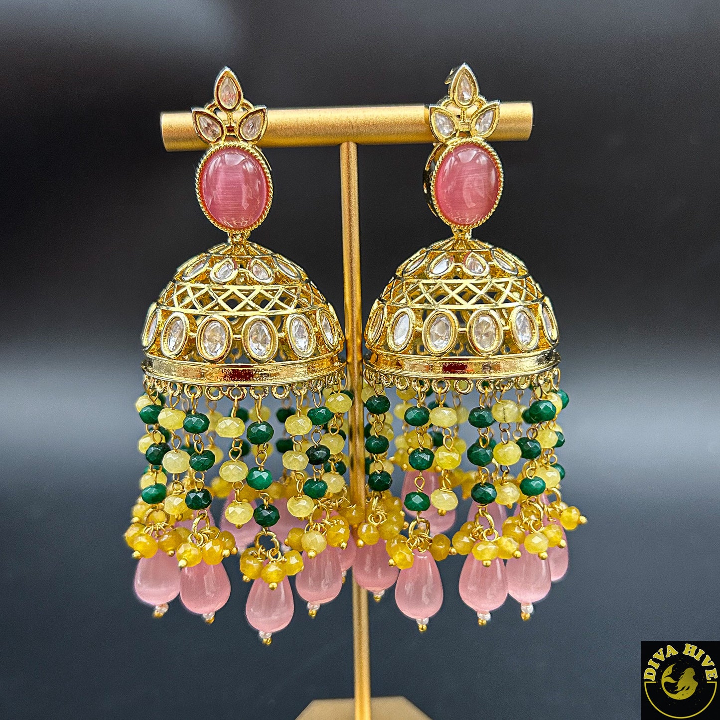 Jhumka - Earring -Kundan - Divahive