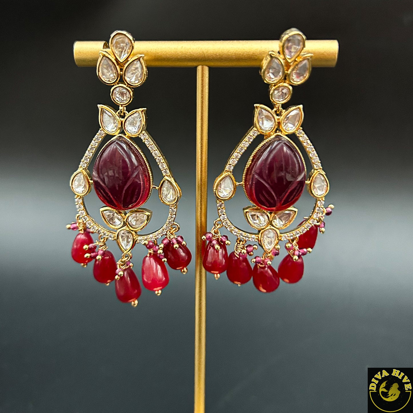 Elegant Earing - Earring -Earing, Earring, Kundan - Divahive