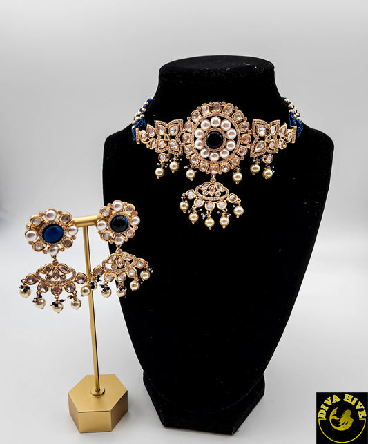 Delicate Kundan Choker - Necklace -Choker, Kundan, Necklace - Divahive